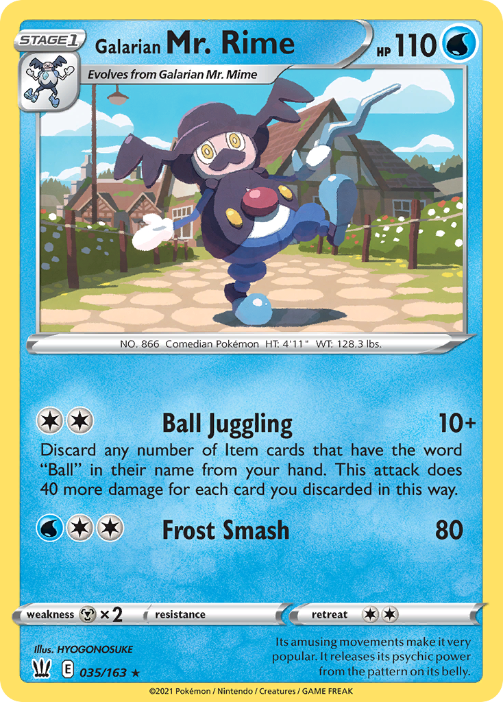 Galarian Mr. Rime — illustrated card