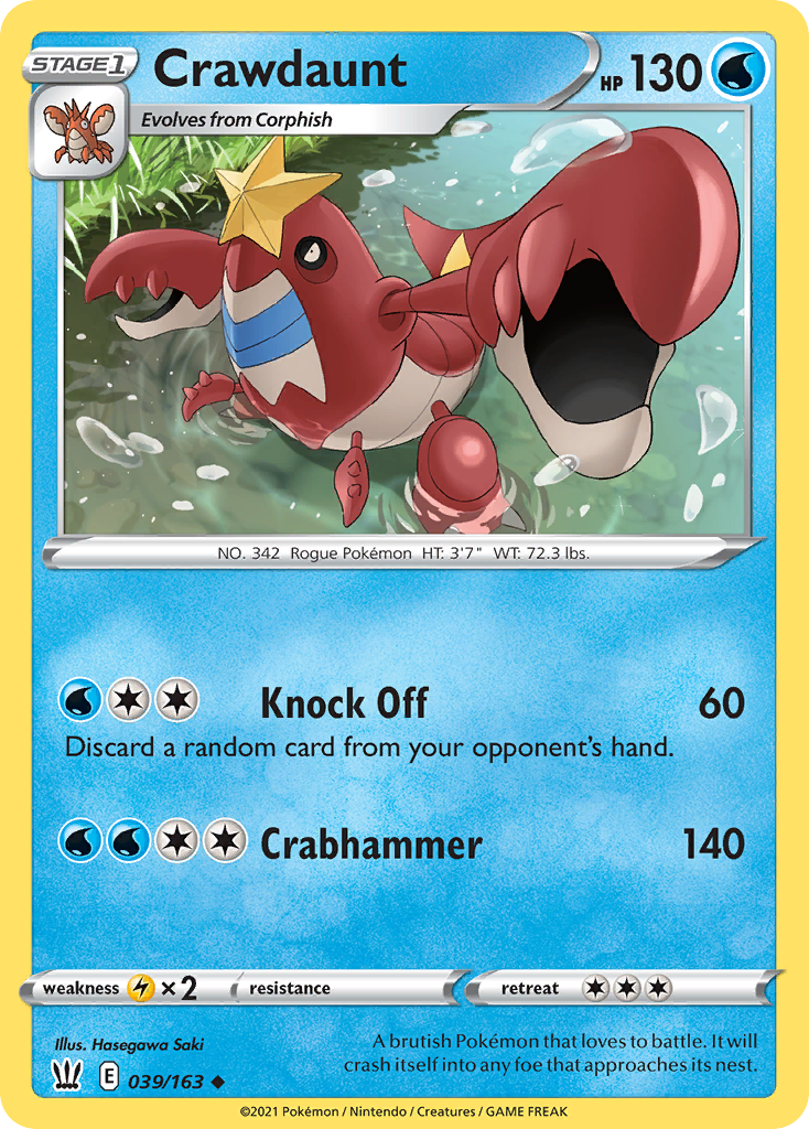 Crawdaunt — illustrated card