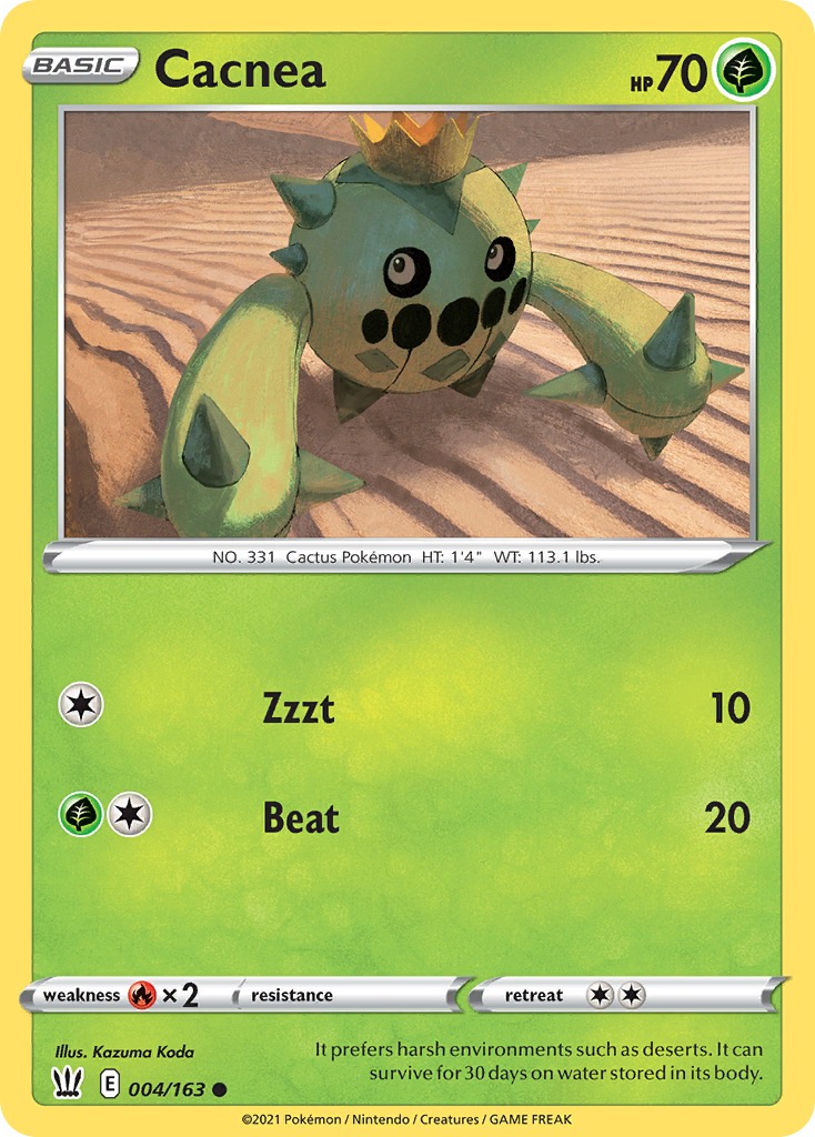 Cacnea — illustrated card