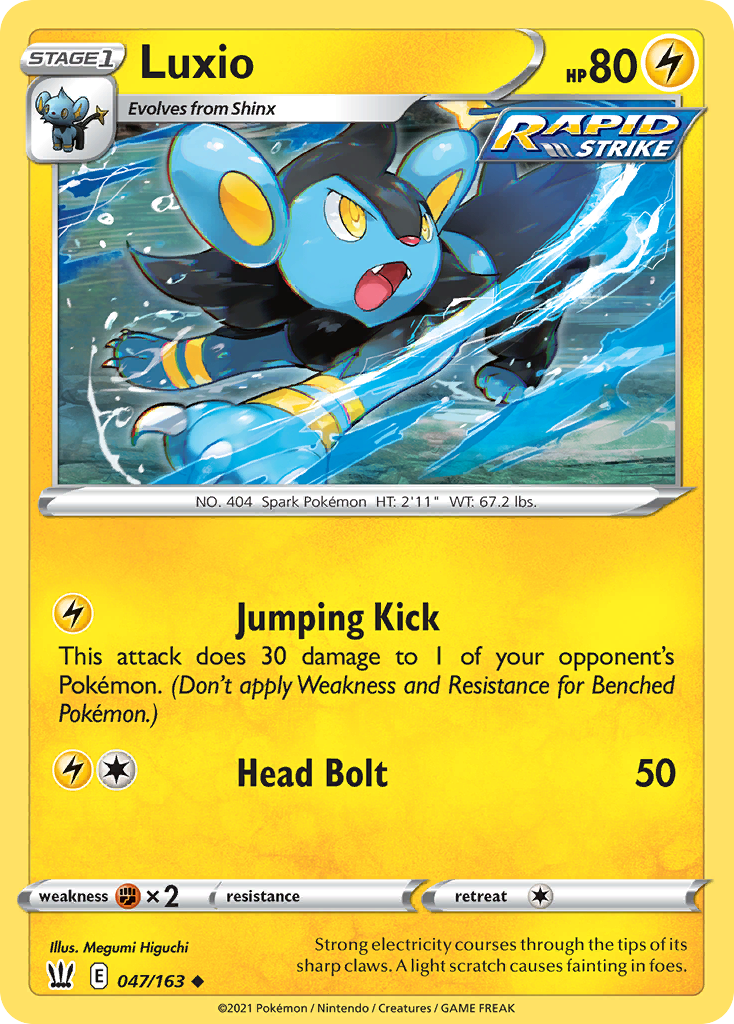 Luxio — illustrated card