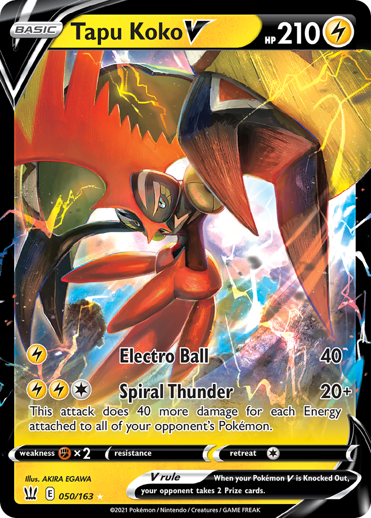 Tapu Koko V — illustrated card