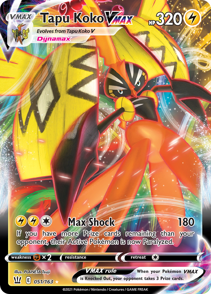 Tapu Koko VMAX — illustrated card