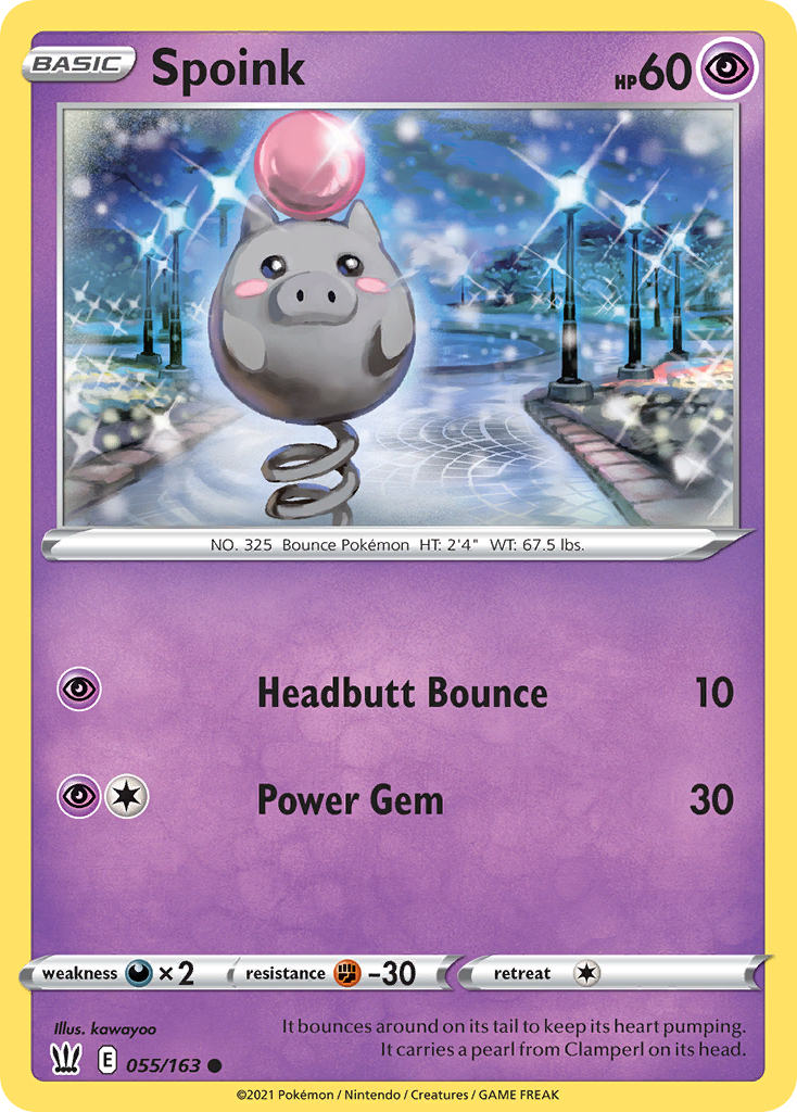 Spoink — illustrated card