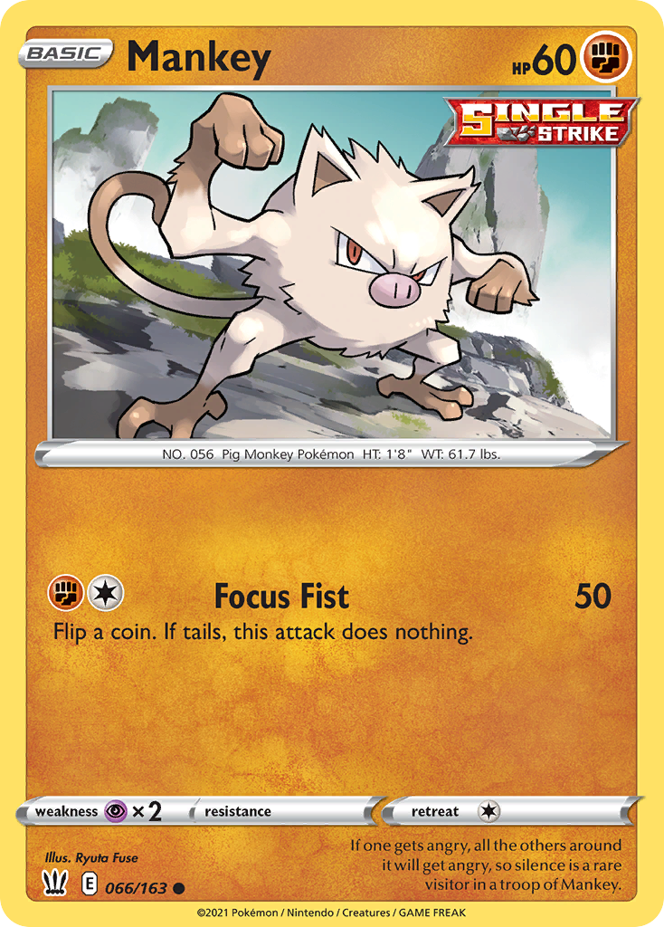 Mankey — illustrated card