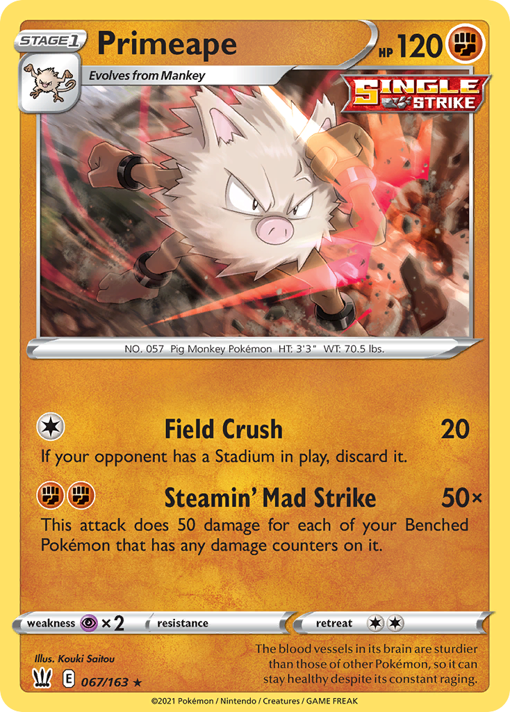 Primeape — illustrated card