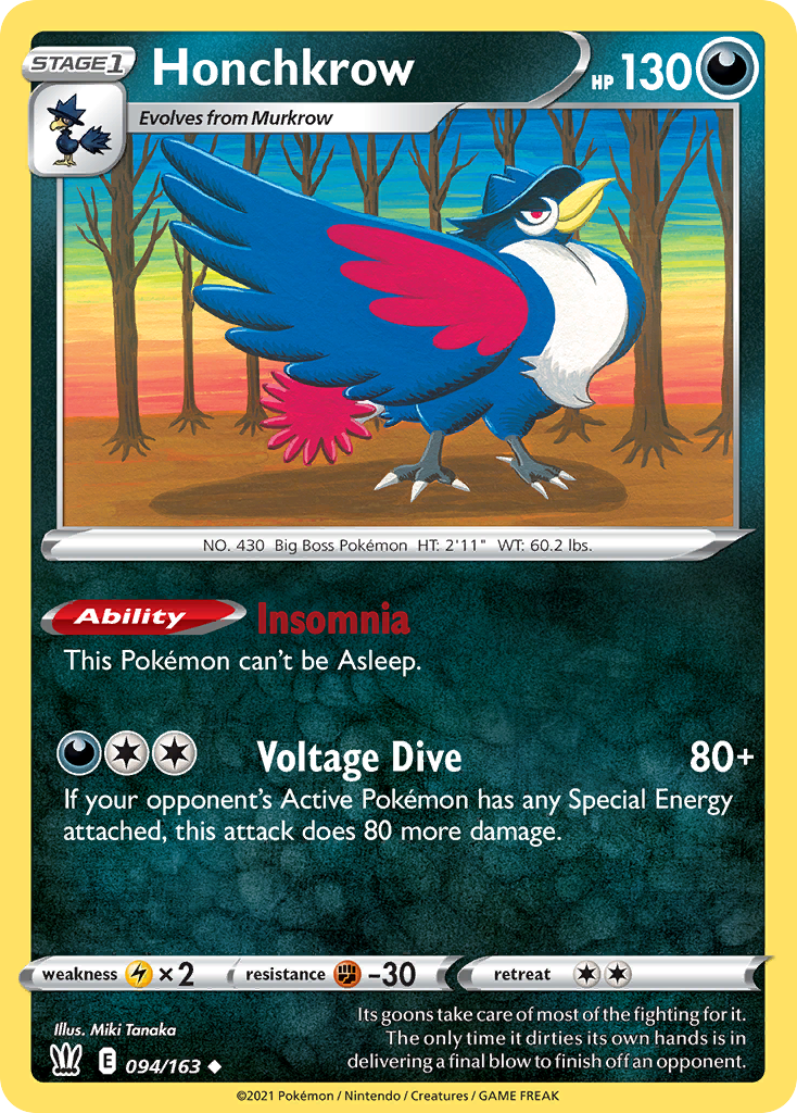 Honchkrow — illustrated card