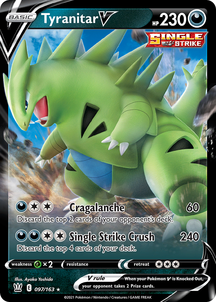 Tyranitar V — illustrated card