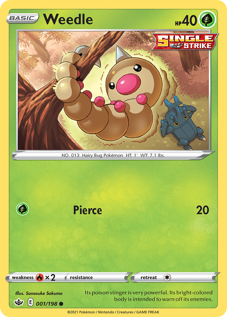 Weedle — illustrated card