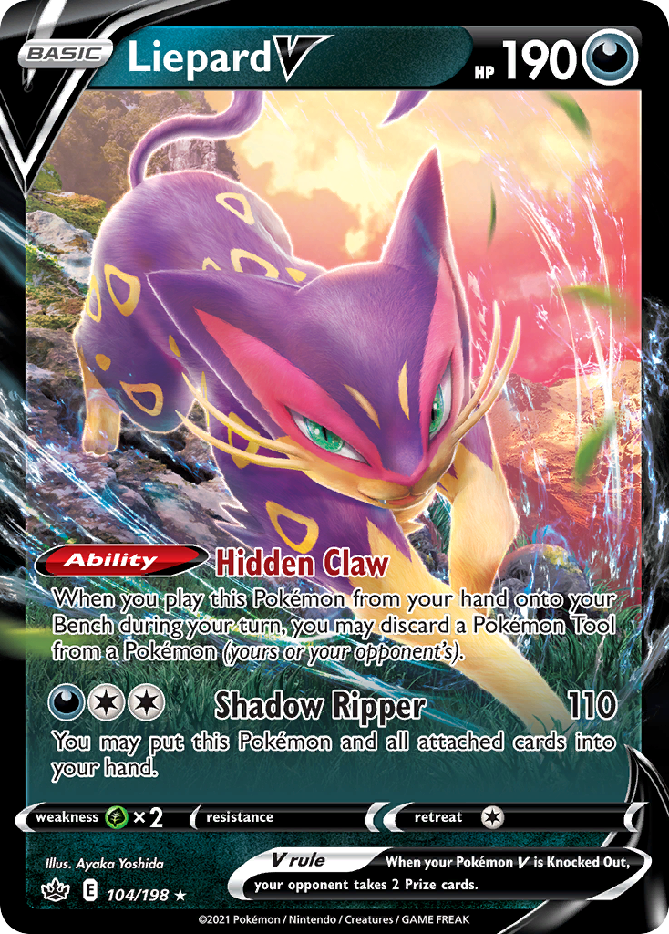 Liepard V — illustrated card