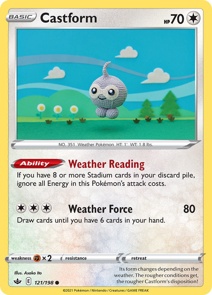Castform — illustrated card