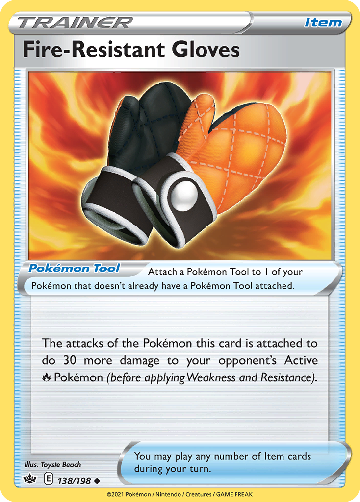 Fire-Resistant Gloves — illustrated card