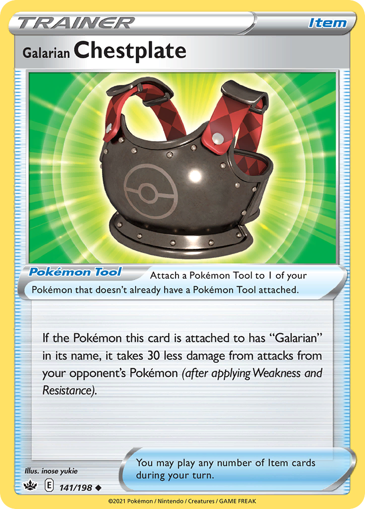 Galarian Chestplate — illustrated card