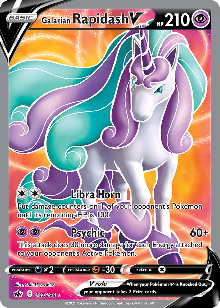 Galarian Rapidash V — illustrated card