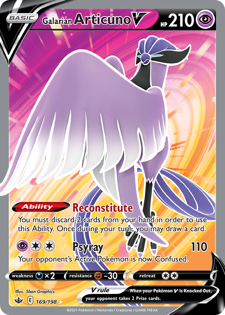 Galarian Articuno V — illustrated card