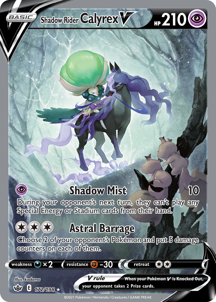 Shadow Rider Calyrex V — illustrated card