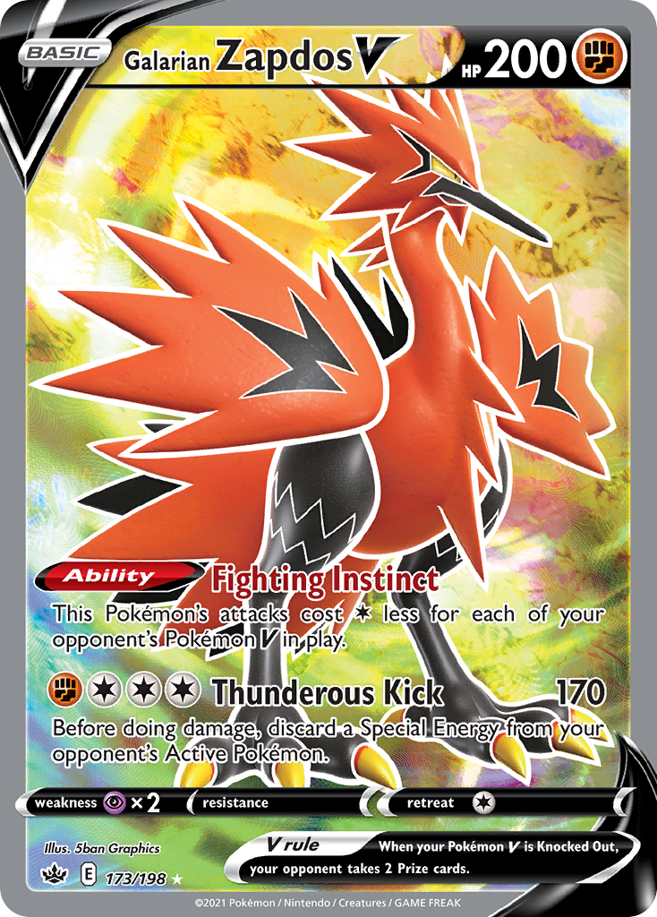 Galarian Zapdos V — illustrated card