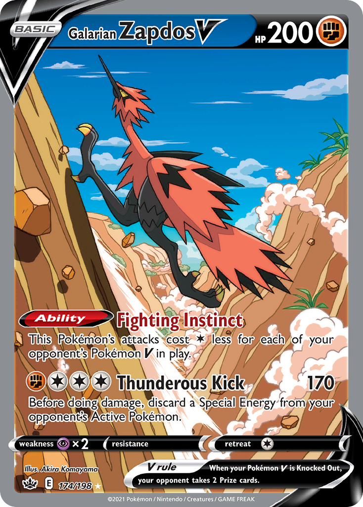 Galarian Zapdos V — illustrated card