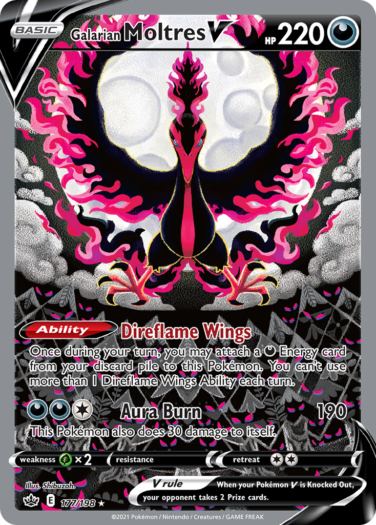 Galarian Moltres V — illustrated card