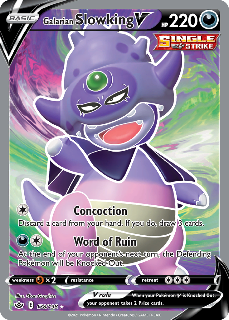 Galarian Slowking V — illustrated card