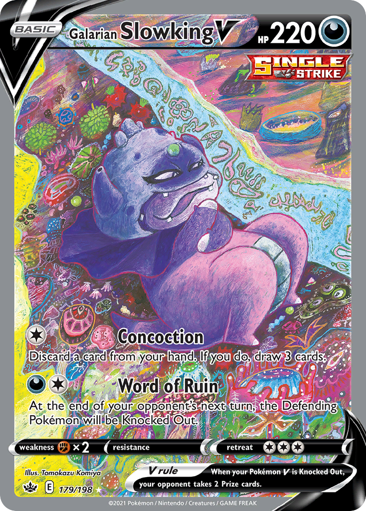 Galarian Slowking V — illustrated card