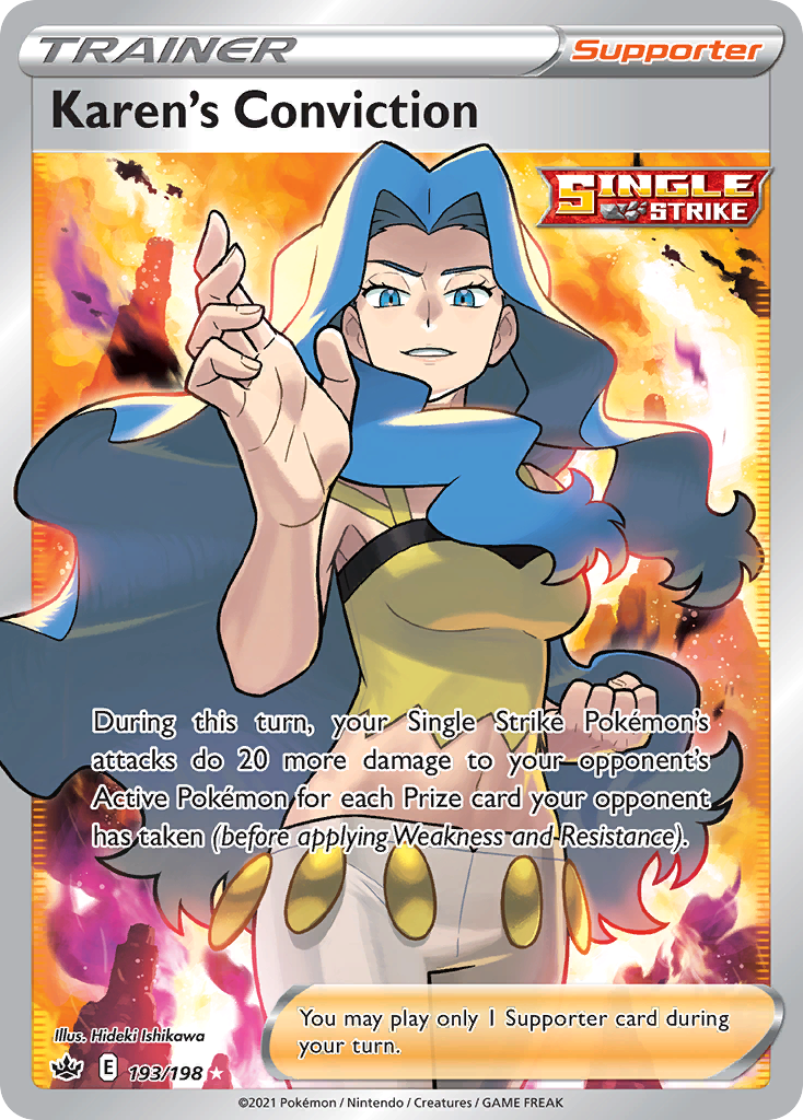 Karen's Conviction — illustrated card