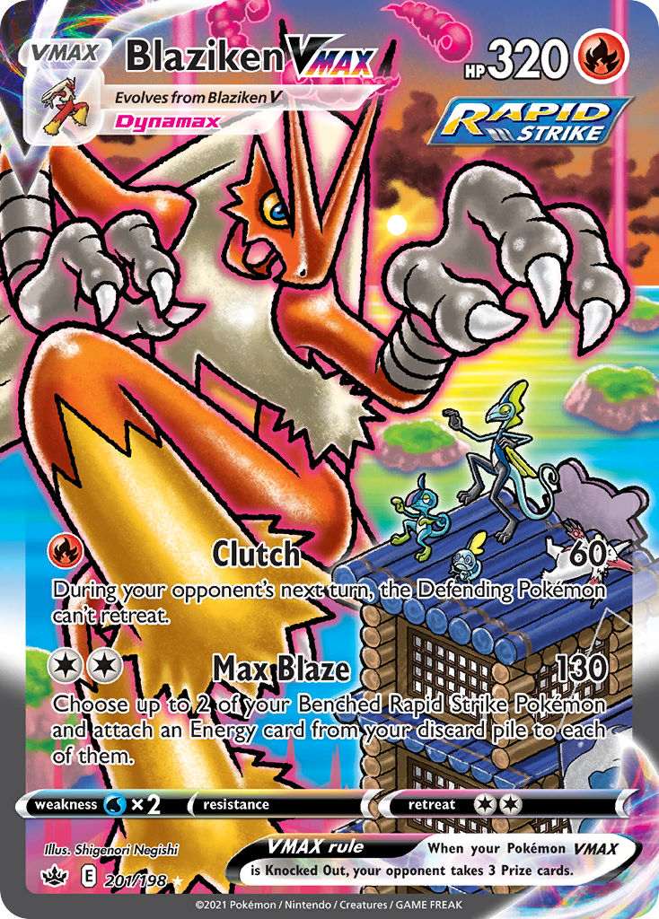 Blaziken VMAX — illustrated card