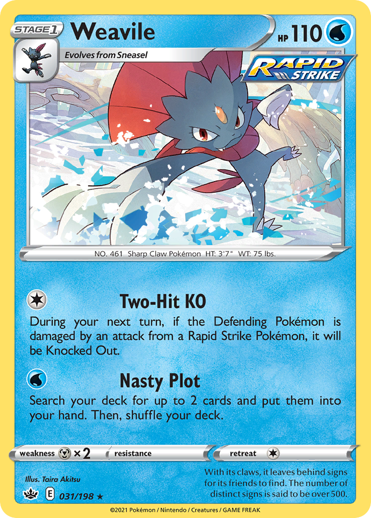 Weavile — illustrated card