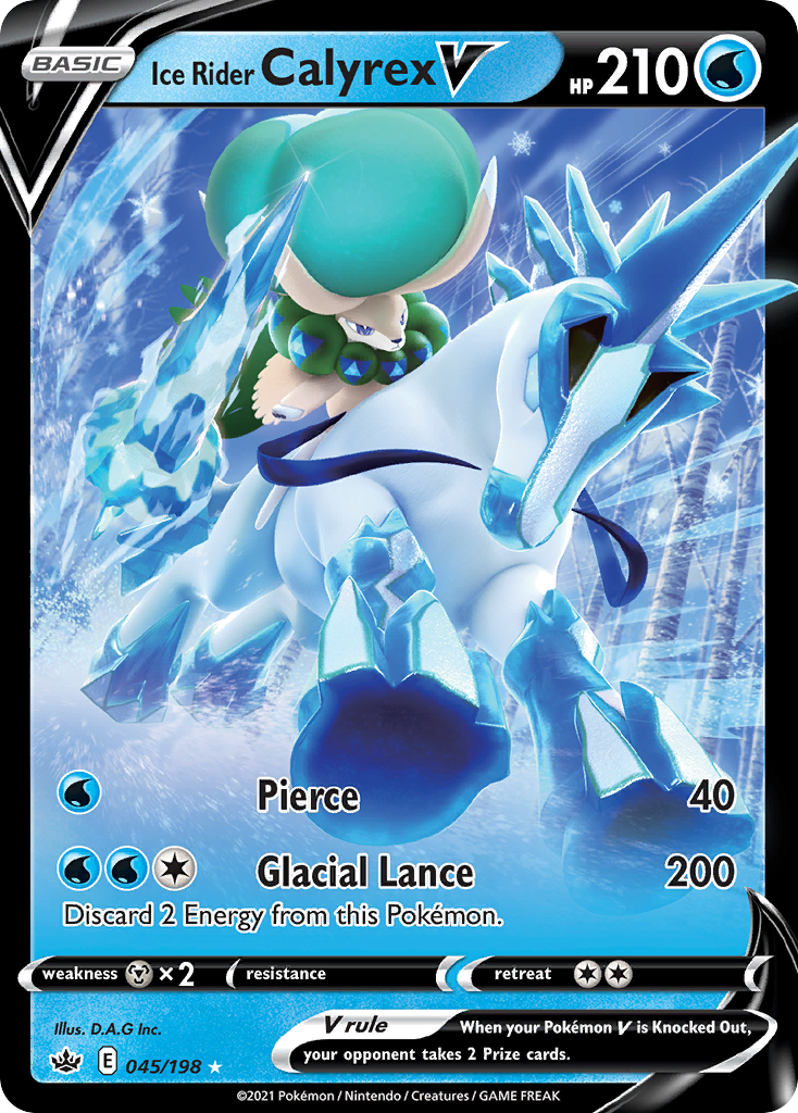 Ice Rider Calyrex V — illustrated card