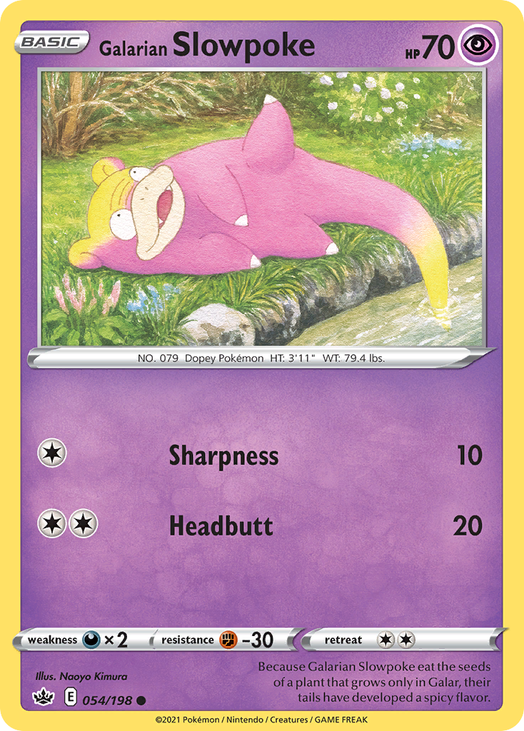 Galarian Slowpoke — illustrated card