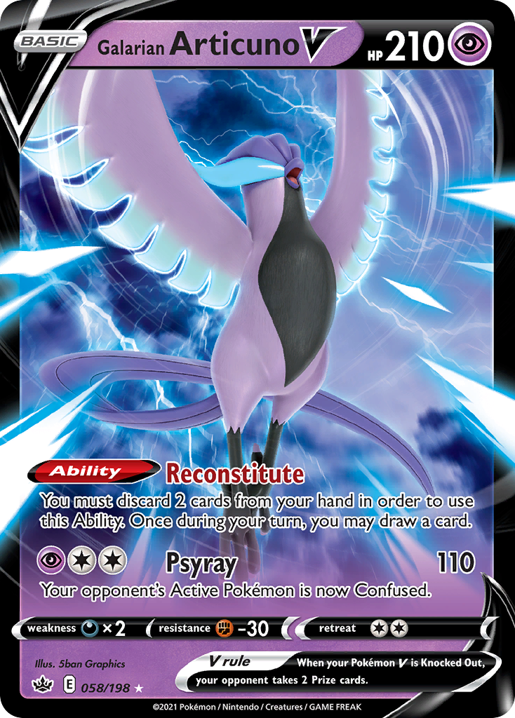 Galarian Articuno V — illustrated card