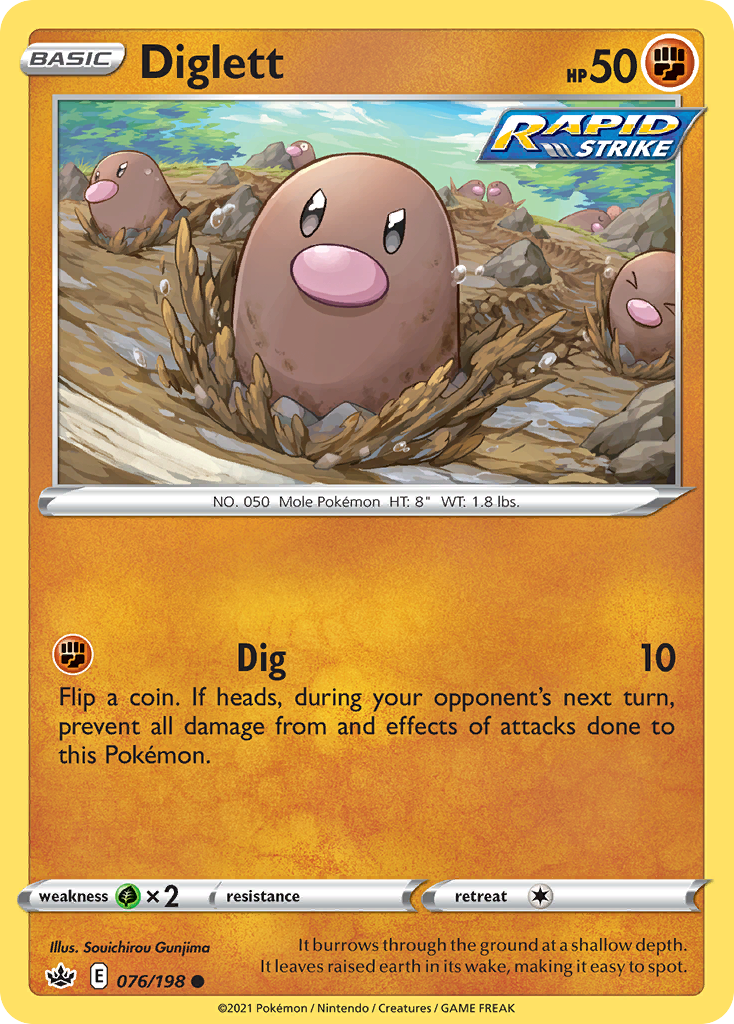 Diglett — illustrated card