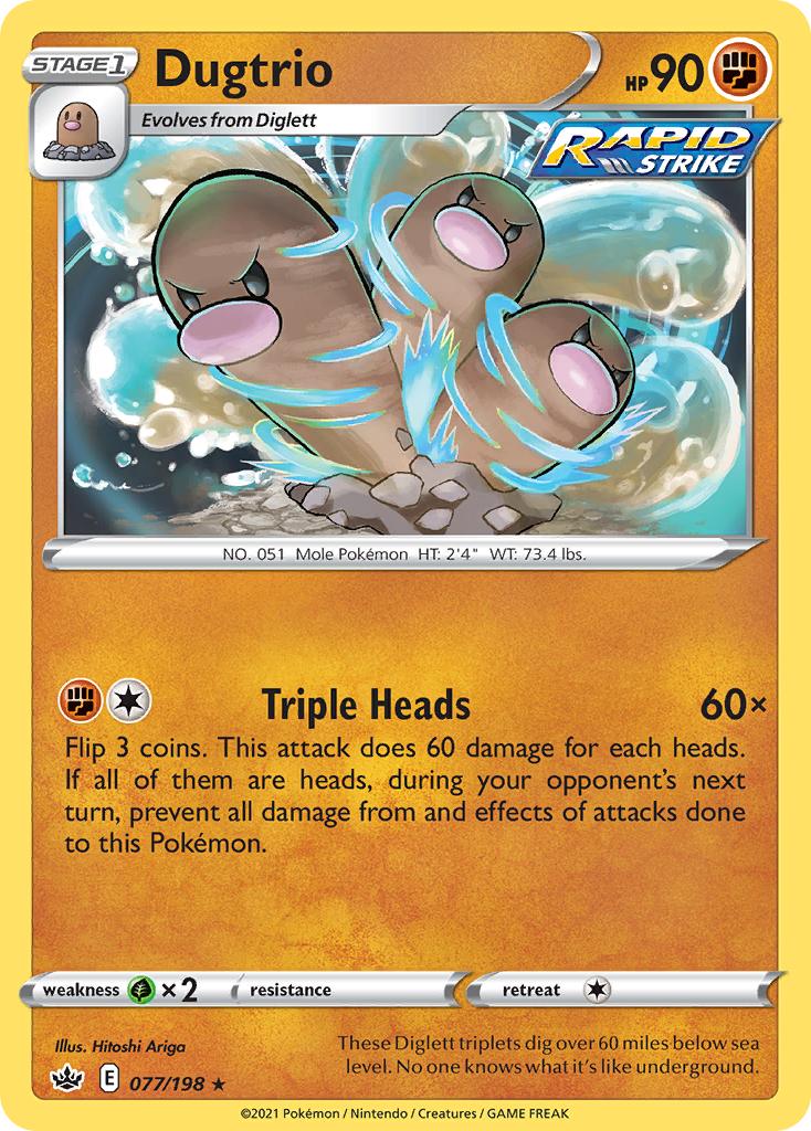Dugtrio — illustrated card