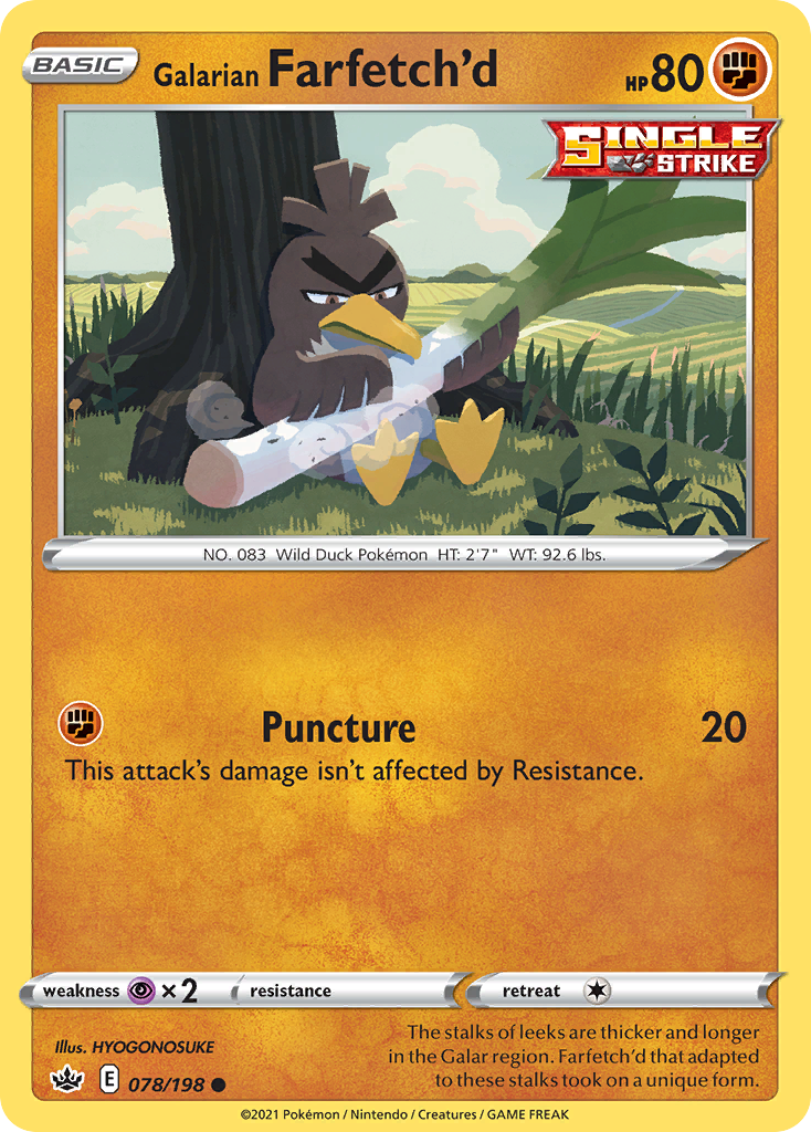 Galarian Farfetch'd — illustrated card