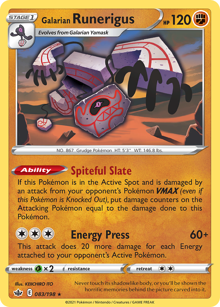 Galarian Runerigus — illustrated card