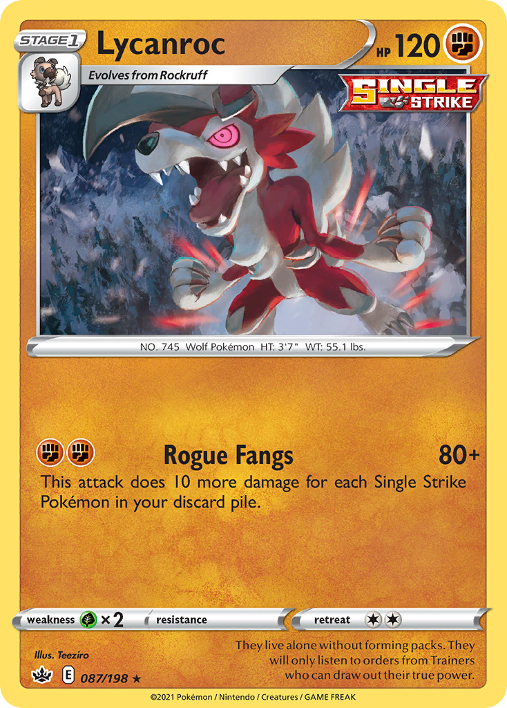 Lycanroc — illustrated card