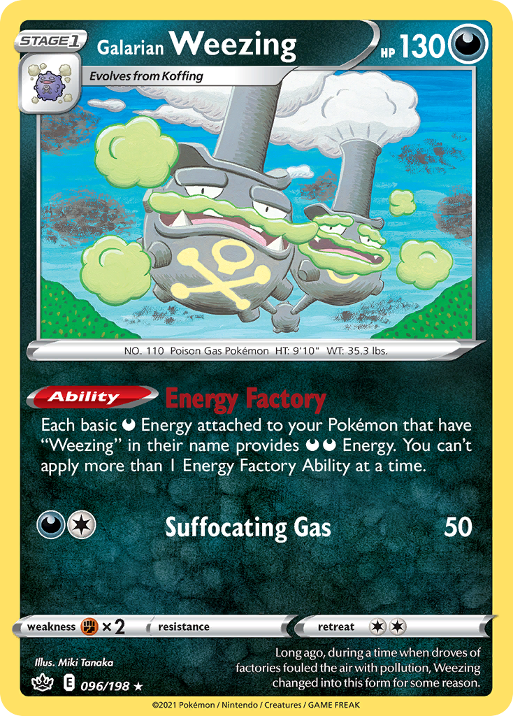 Galarian Weezing — illustrated card