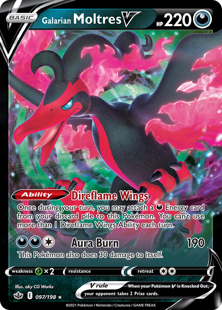 Galarian Moltres V — illustrated card