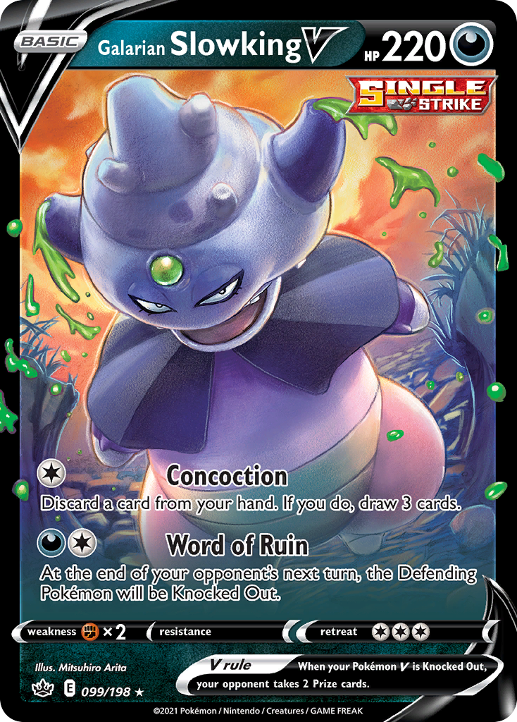 Galarian Slowking V — illustrated card