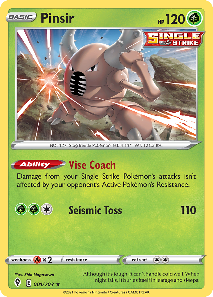 Pinsir — illustrated card