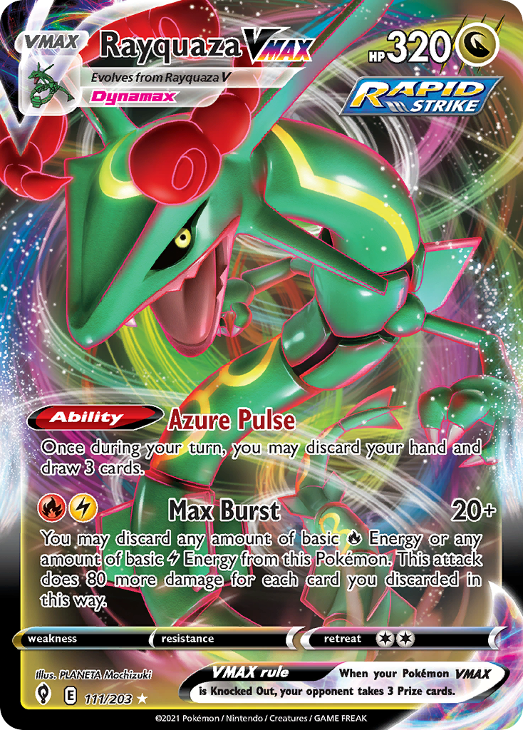 Rayquaza VMAX — illustrated card