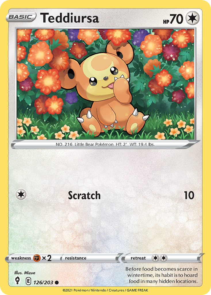 Teddiursa — illustrated card