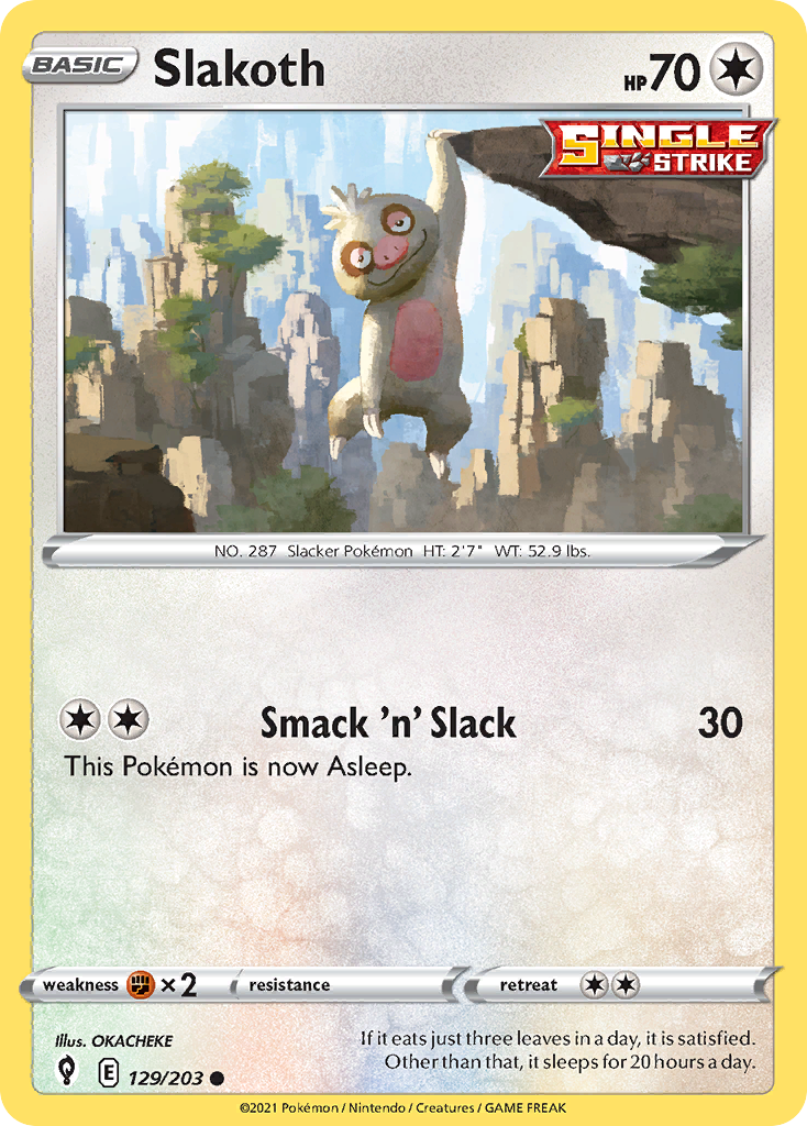Slakoth — illustrated card