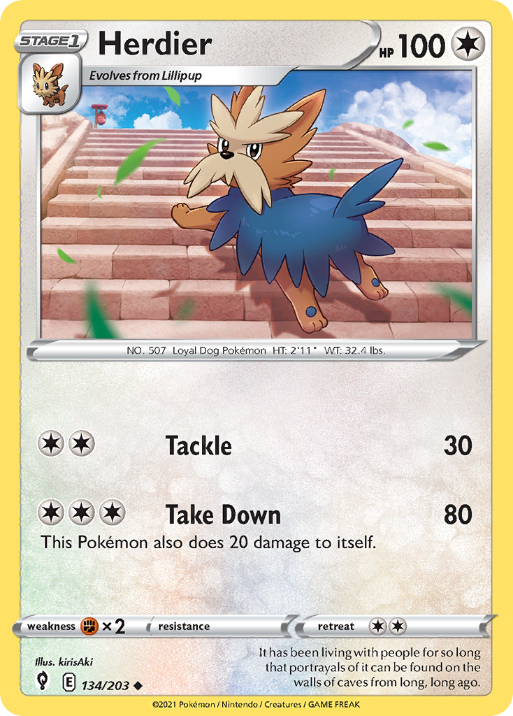 Herdier — illustrated card