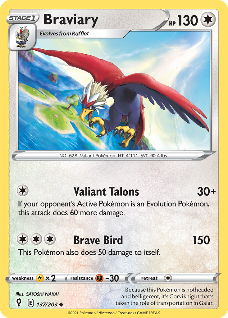 Braviary — illustrated card