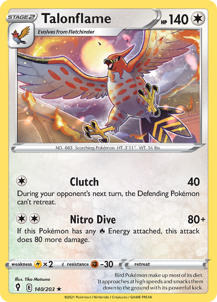 Talonflame — illustrated card