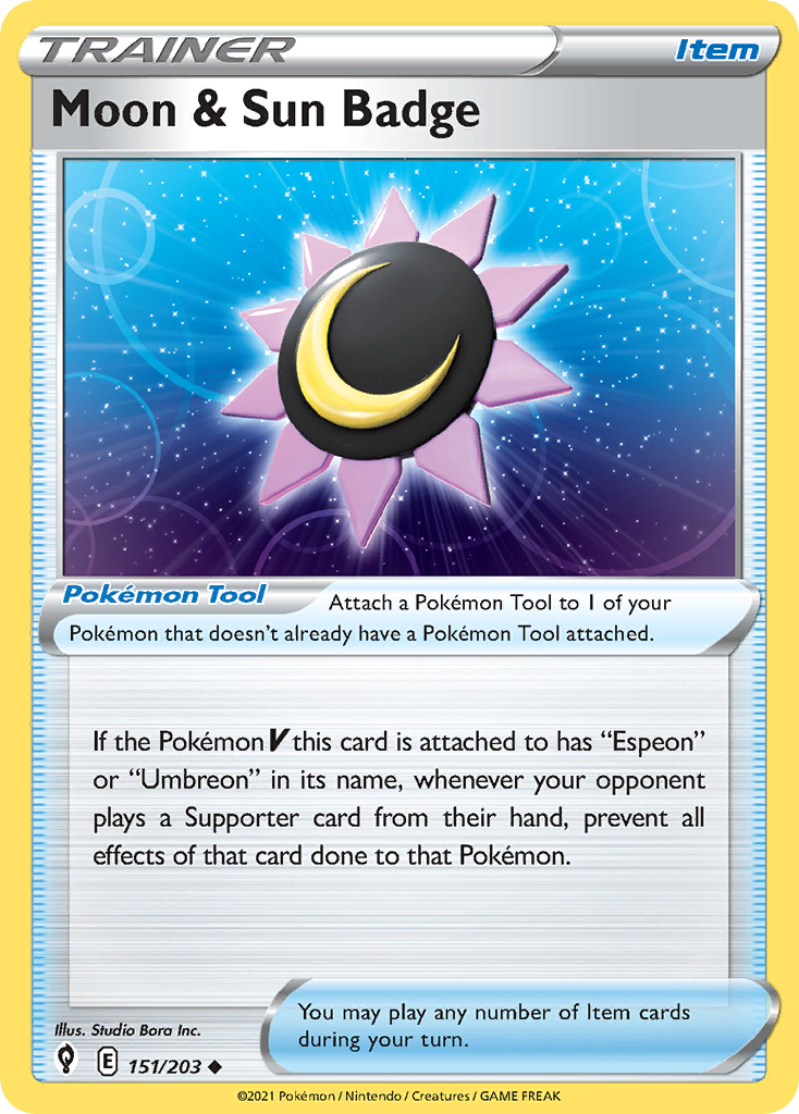 Moon & Sun Badge — illustrated card