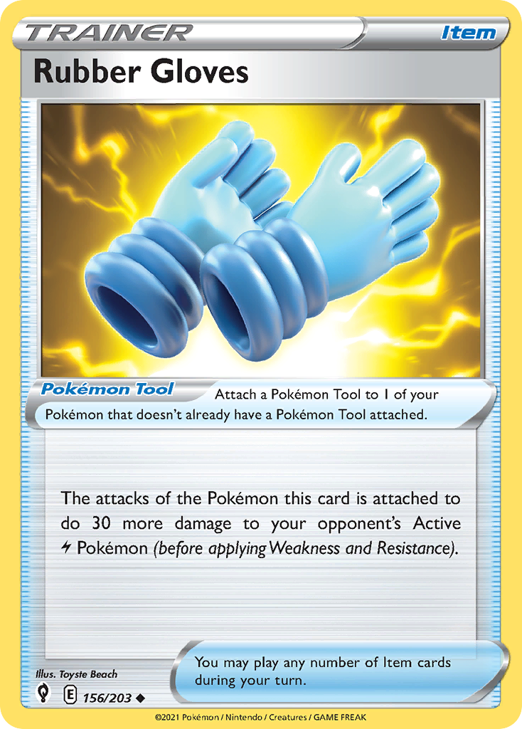 Rubber Gloves — illustrated card