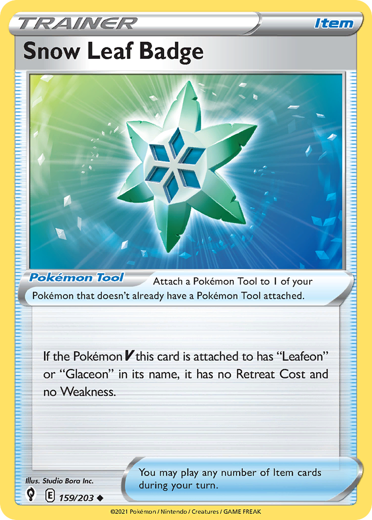 Snow Leaf Badge — illustrated card
