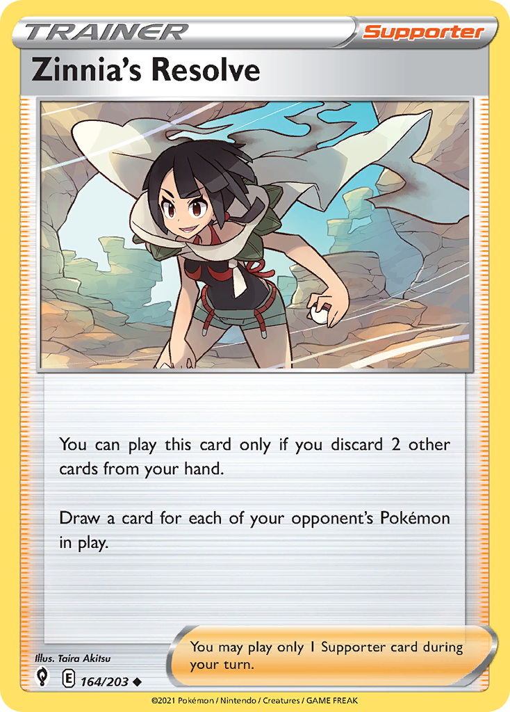 Zinnia's Resolve — illustrated card