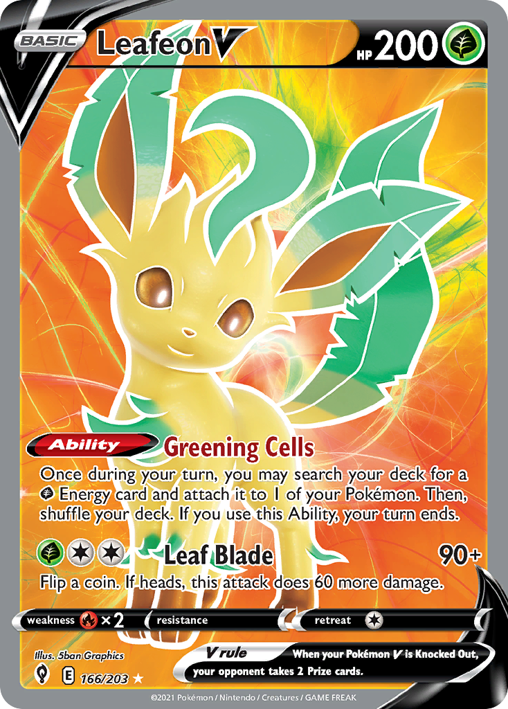Leafeon V — illustrated card